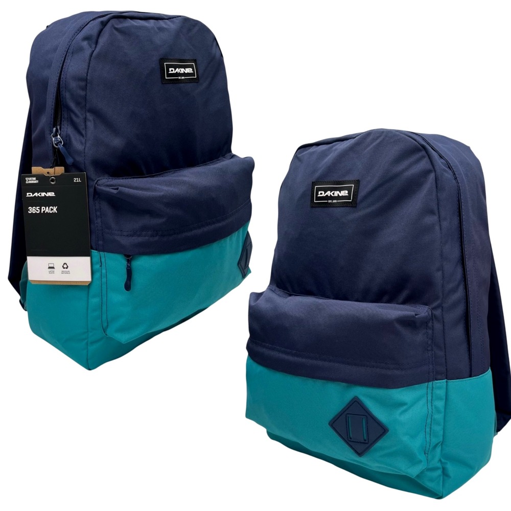 Dakine 365 Unisex Backpack Marina 21L 18X12X8 Fits 15" Laptop Navy Blue Aqua